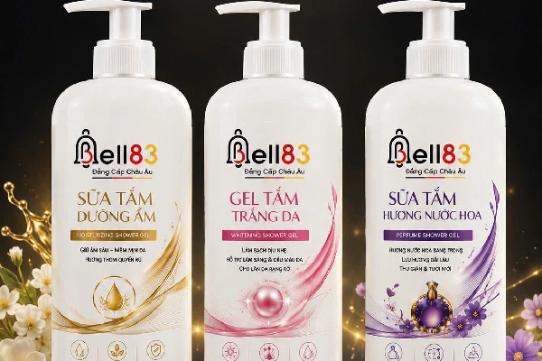SỮA TẮM BELL83, 800M Đẳng cấp Châu Âu Dưỡng ẩm mềm mịn, làm sạch dịu nhẹ, lưu hương quyến rũ